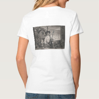 Ladies Cut Old Man Liver T-shirt with B&W pic