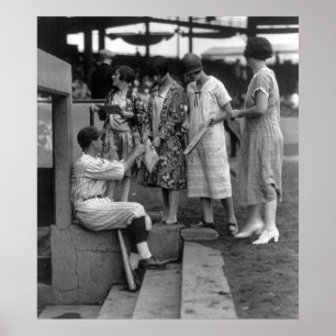 Ladies Day Baseball Fans, 1920s Poster