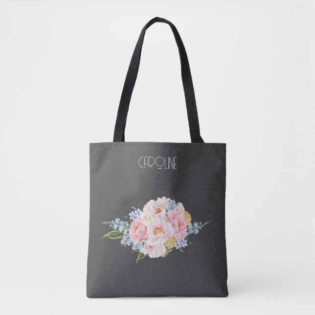 Ladies Elegant Floral  Boho Cute  Tote Bag (Front)