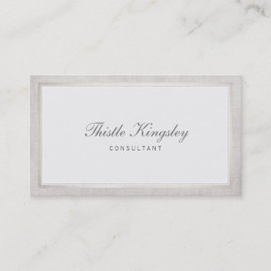 Ladies Elegant Traditional Light Grey Business Card
