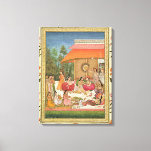 Ladies feasting, from the Small Clive Album Canvas Print