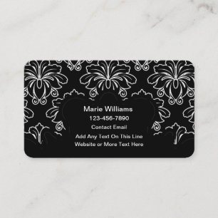Ladies Feminine Ornate Personal Contact Cards