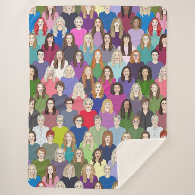 ladies & feminists sherpa blanket (Front)