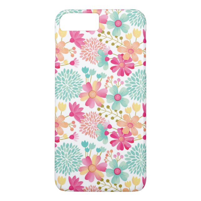 Ladies Floral Apple iPhone 8 Plus Cover Protector (Back)