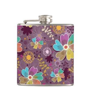 Ladies Floral Hip Flask