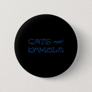 Ladies For Kamala Cat Typography Alphabet Cute Sim 6 Cm Round Badge