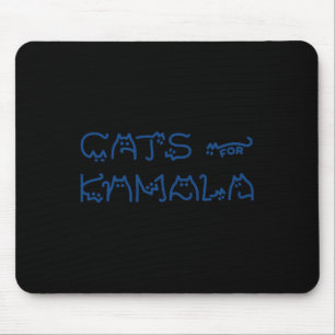 Ladies For Kamala Cat Typography Alphabet Cute Sim Mouse Mat