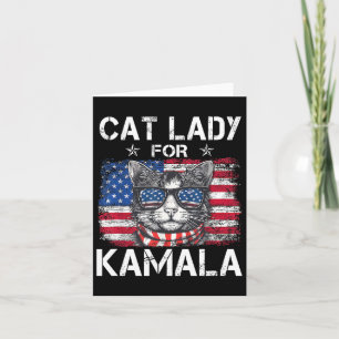 Ladies For Kamala Funny Cat 2024 President Kamala- Card