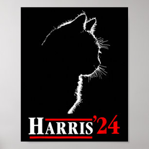 Ladies For Kamala Funny Cat 2024 President Kamala- Poster