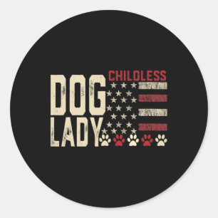 Ladies For Kamala Funny Dog 2024 President Kamala Classic Round Sticker