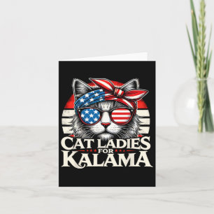 Ladies For Kamala Harris 2024 Childless Cat Lady F Card