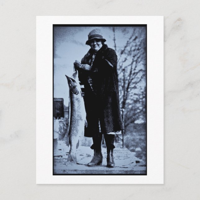 Ladies Get the Big Ones! Postcard (Front)