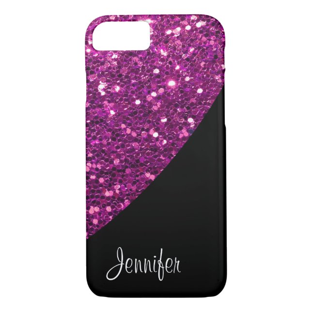 Ladies Glitter Monogram Case-Mate iPhone Case (Back)