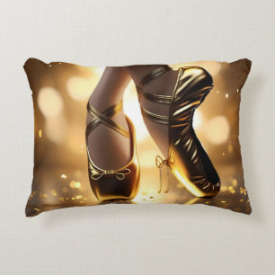 Ladies Gold Ballet Shoes, Decorative Cushion