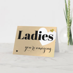 Ladies Gold Galentine's Day Holiday Card