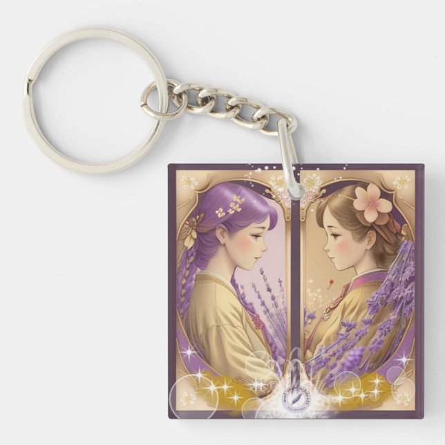 Ladies Gold Schmidt Stationery Key Ring (Front)