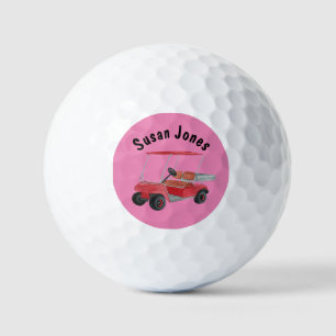 Ladies golf ball custom name monogram