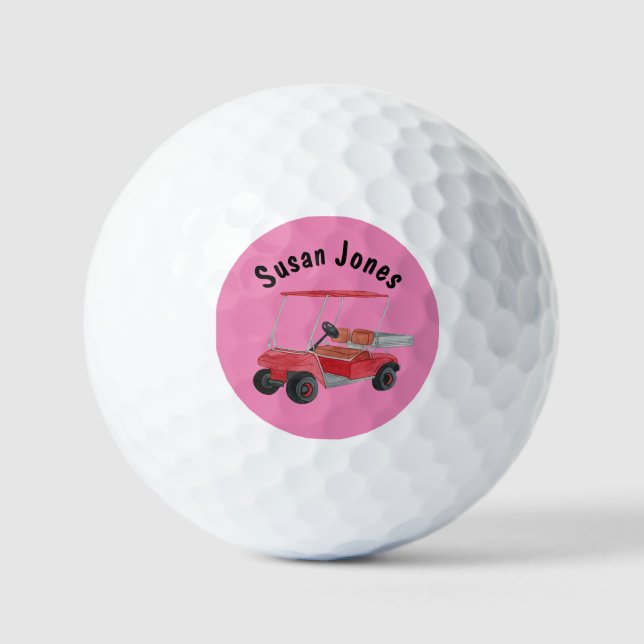 Ladies golf ball custom name monogram (Front)