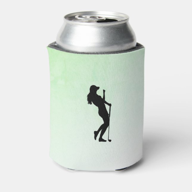 Ladies Golf Green Can Cooler (Can Back)