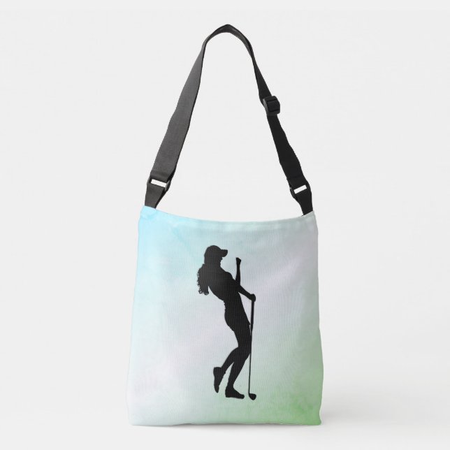 Ladies Golf Green Crossbody Bag (Front)