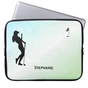 Ladies Golf Green Personal  Laptop Sleeve