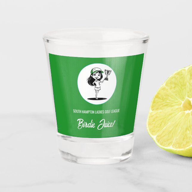 Ladies Golf League Birdie Juice Shot Glass (Front)
