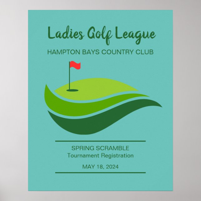 Ladies Golf League Event Poster (Front)