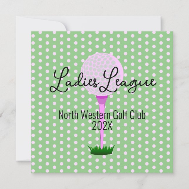 Ladies Golf League Golf Party Invitation (Front)