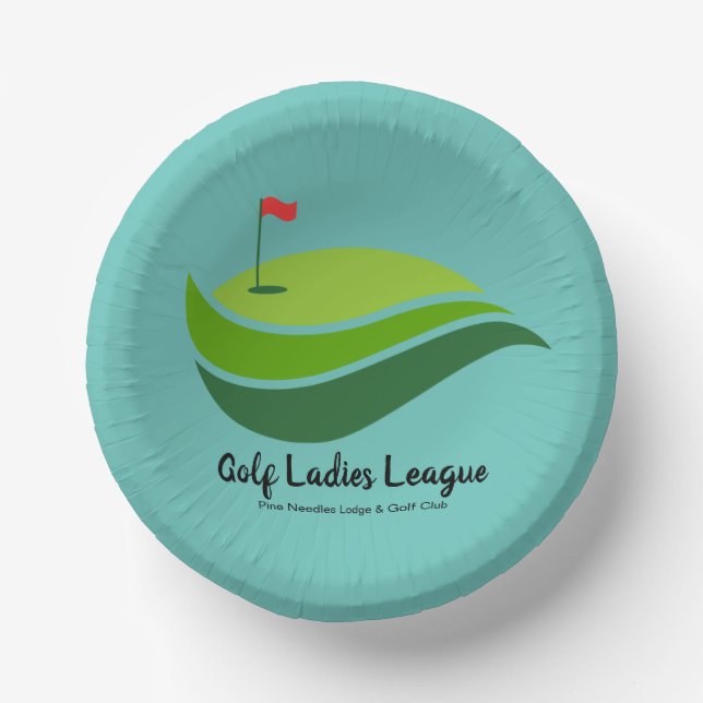 Ladies Golf League Party Paper Bowl Plate (Front)