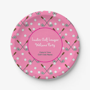 Ladies Golf League Party Paper Plate