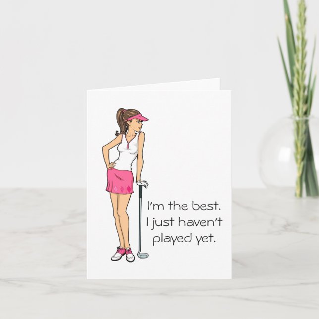 Ladies Golf Note Cards, Unique Note Cards (Front)