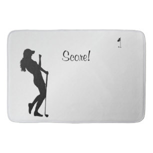 Ladies Golfer Personal Bath Mat