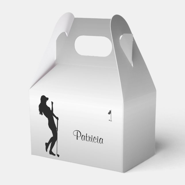 Ladies Golfer Personal  Favour Box (Front Side)