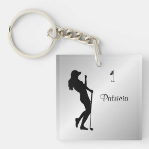 Ladies Golfer Personal Key Ring