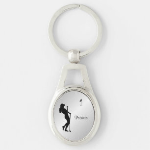 Ladies Golfer Personal Key Ring