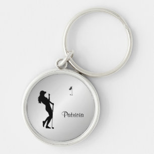 Ladies Golfer Personal Key Ring