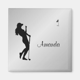 Ladies Golfer Personal  Magnet