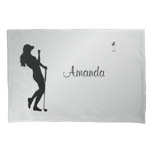 Ladies Golfer Personal Pillowcase