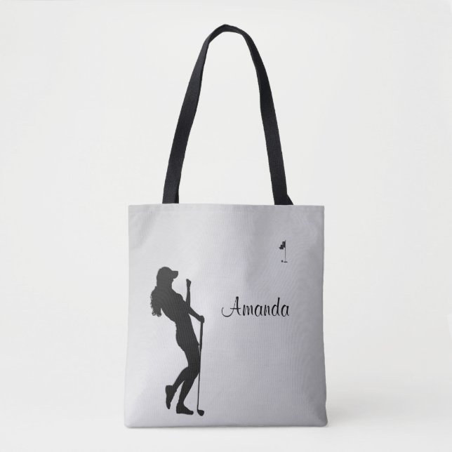 Ladies Golfer Personal Tote Bag (Front)