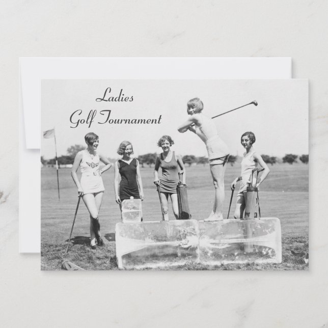 Ladies Golfing On ICE! Golf Tournament Invitations (Front)
