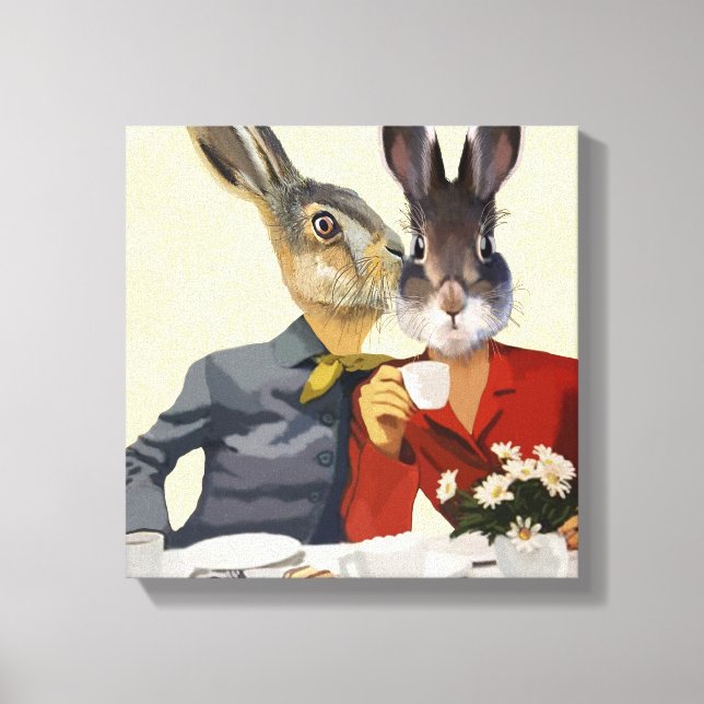 Ladies Gossiping Canvas Print (Front)