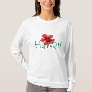 Ladies Hawaii hibiscus flower hoodie T-Shirt