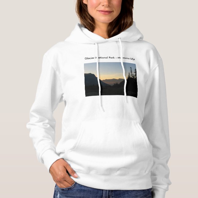 Ladies Hoodie Glacier National Park (Front)