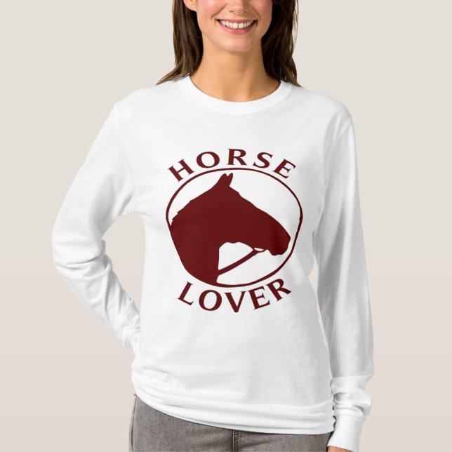 LADIES HORSE LOVER LONGSLEEVE SHIRT (Front)