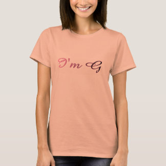Ladies I'm G Ringer T-Shirt Italic - Pink