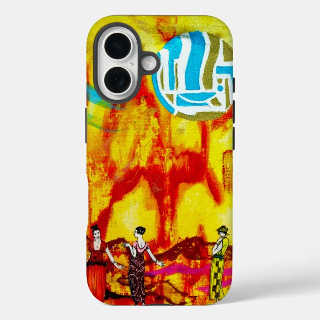 Ladies in a Surrealistic Landscape Case-Mate iPhone Case (Back)