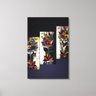 Ladies in colours canvas print