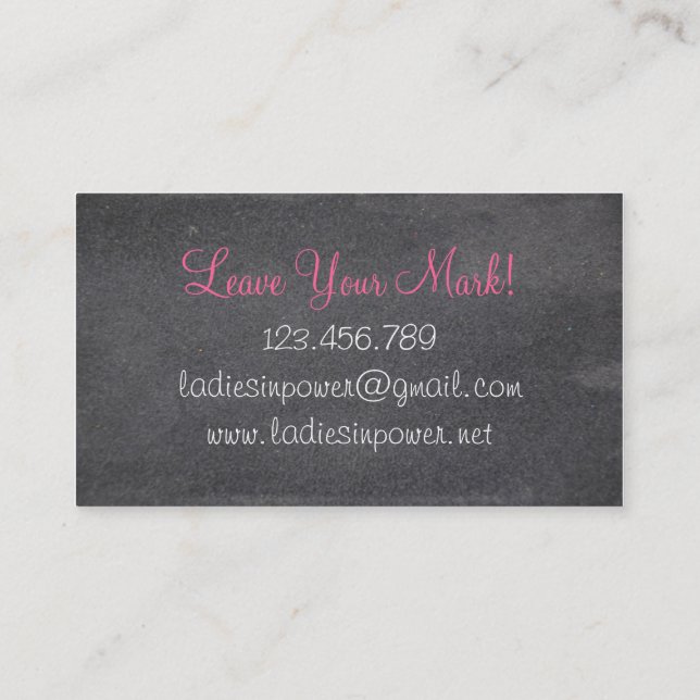 Ladies In Power Business Card (Back)