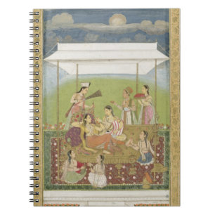 Ladies listening to music in a garden, from the Sm Notebook