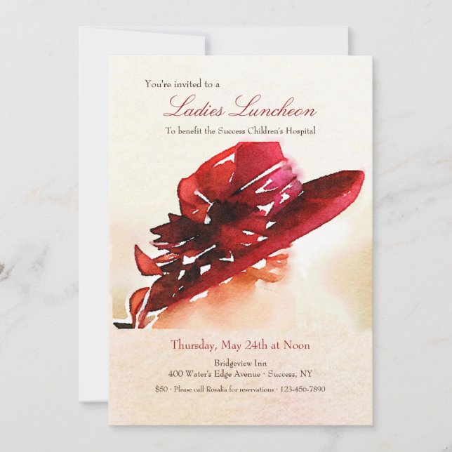 Ladies Luncheon Fundraiser Invitation (Front)